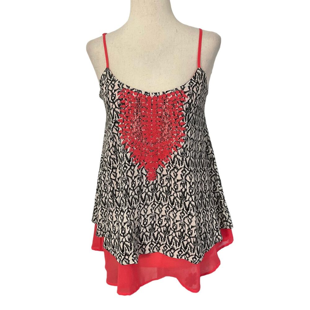 THML Black & Orange‎ Spaghetti Strap Tank Women's Size XS | 47-42